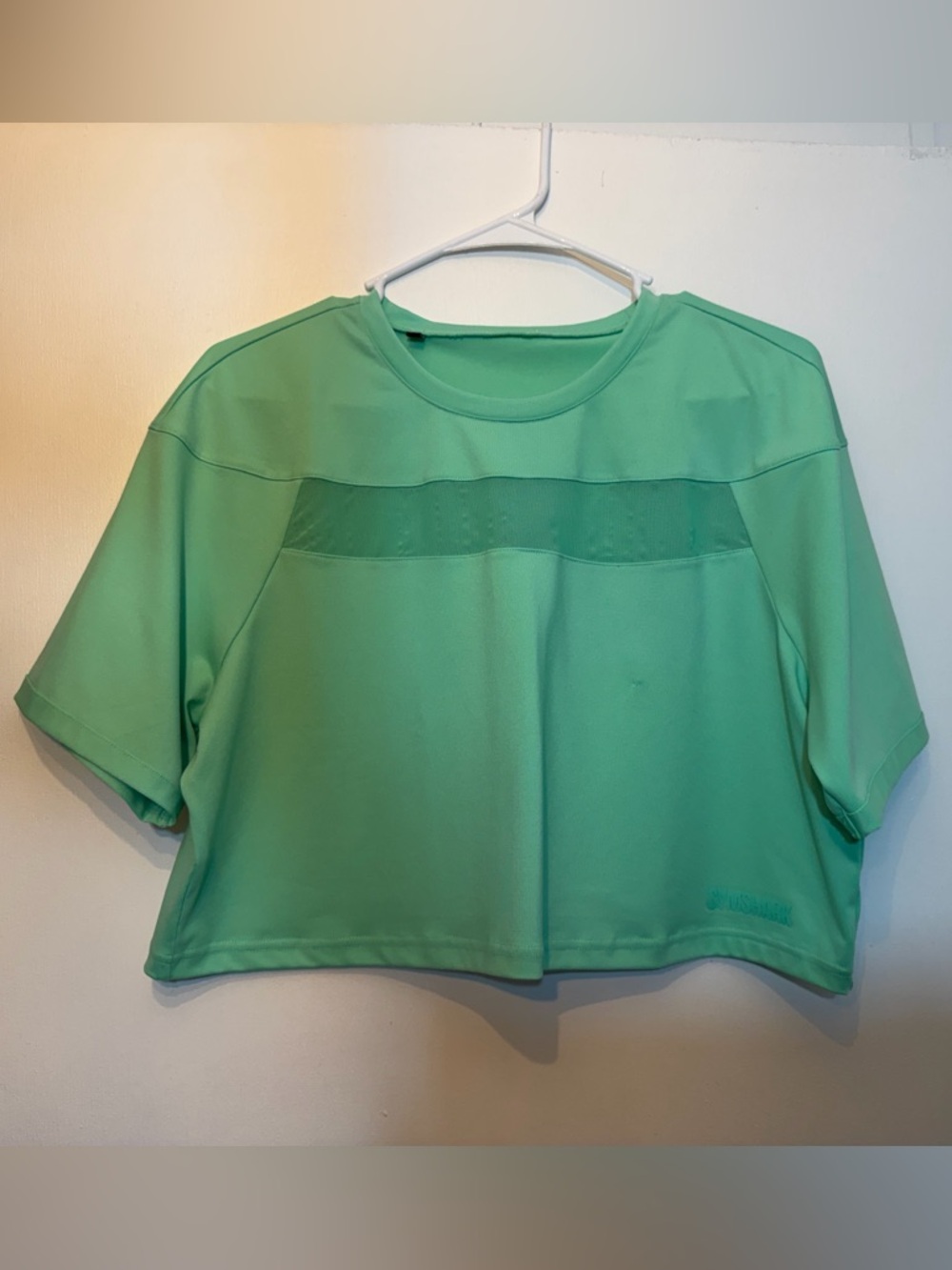 Gymshark Mint Green Short Sleeve Athletic Crop Top